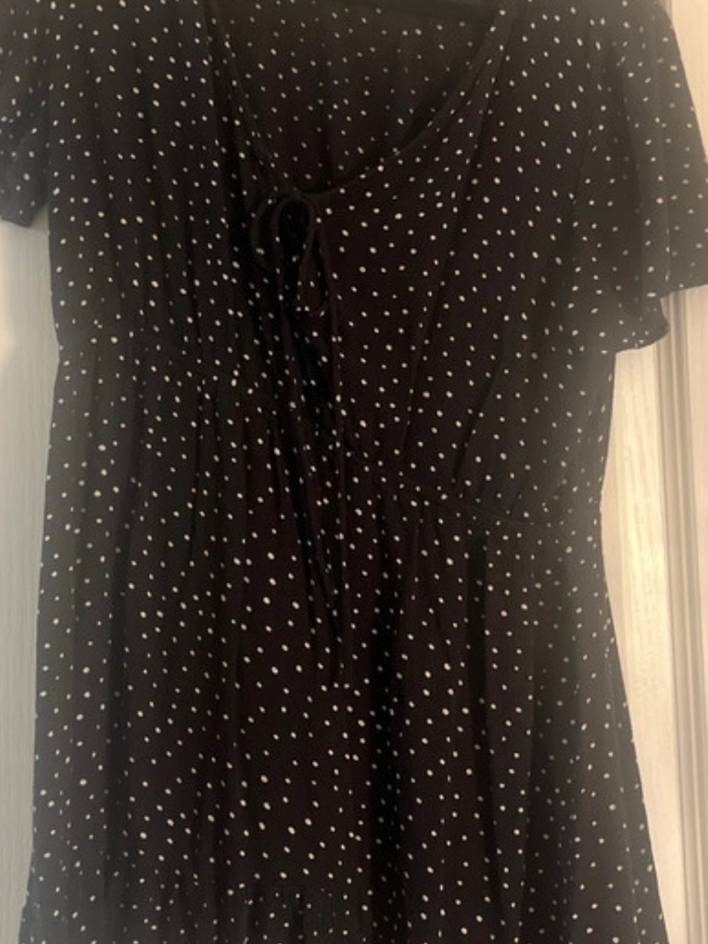 Billabong Navy Polka Dot Tie-Front Women’s Dress